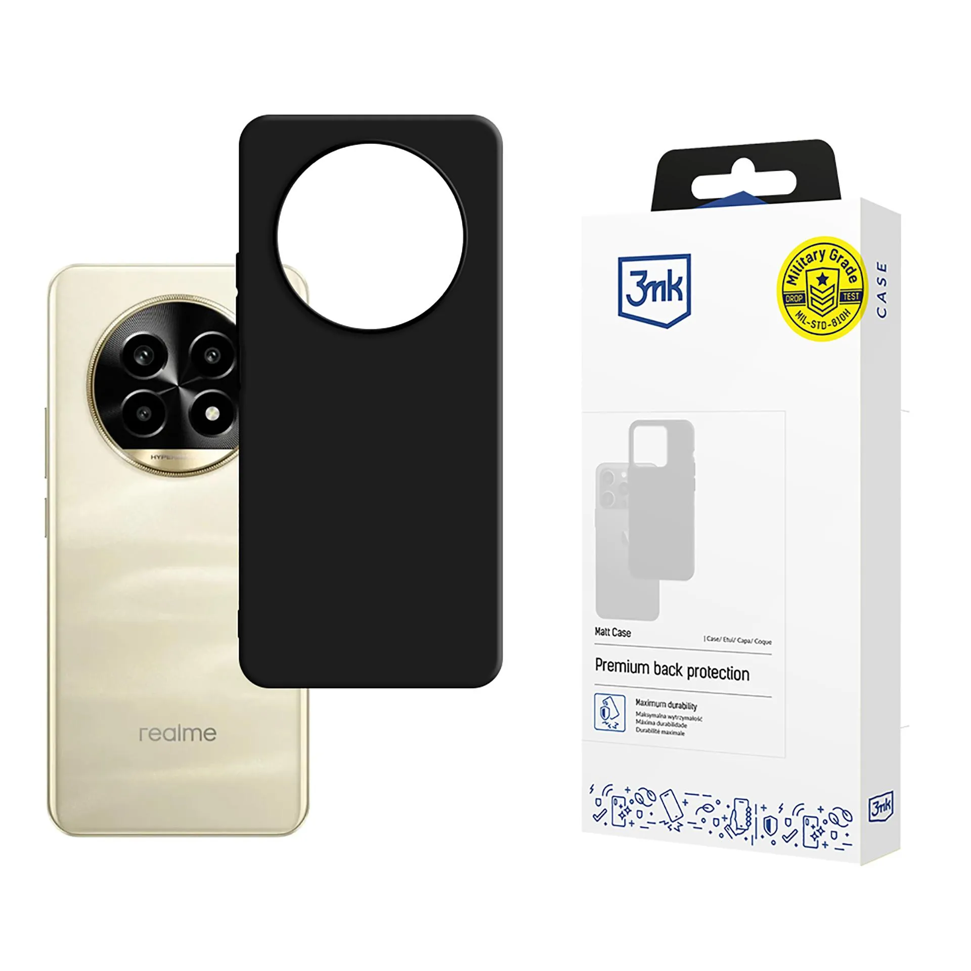 Capa para Realme 13 Pro+ 5G / Realme 13 Pro 5G - 3mk Matt Case Preto