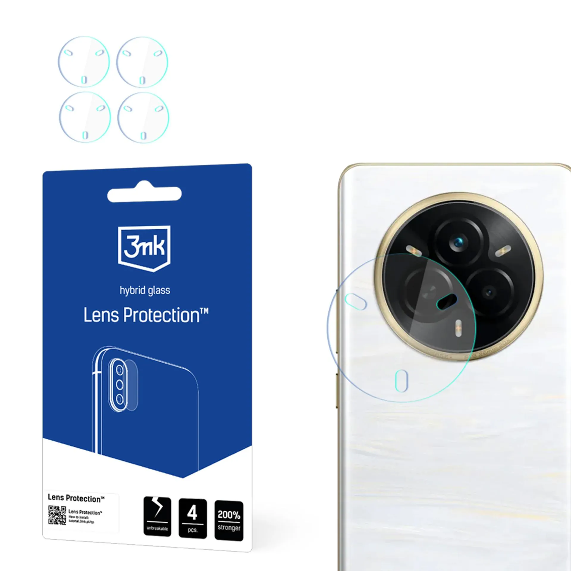 Proteç?o para lentes de câmara Realme 14 Pro+ - 3mk Lens Protection