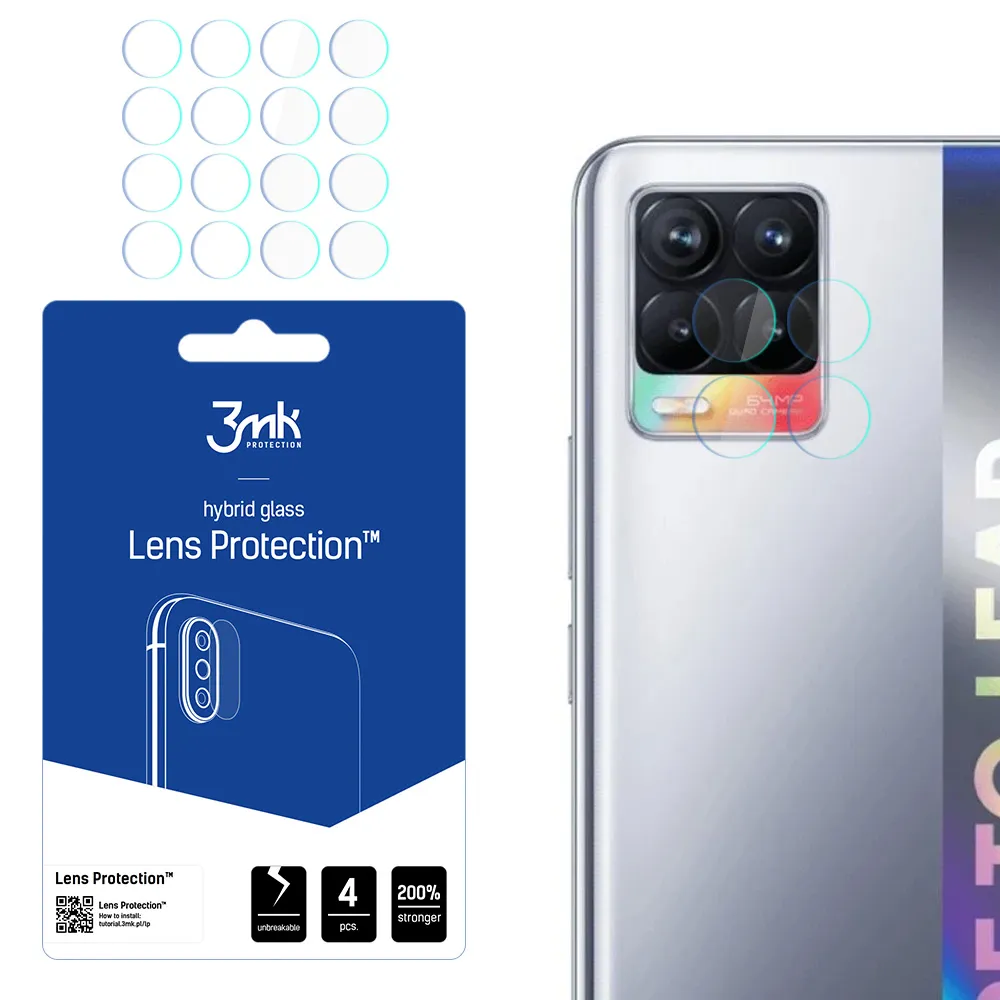 Proteç?o para lentes de câmara Realme 8 4G - 3mk Lens Protection