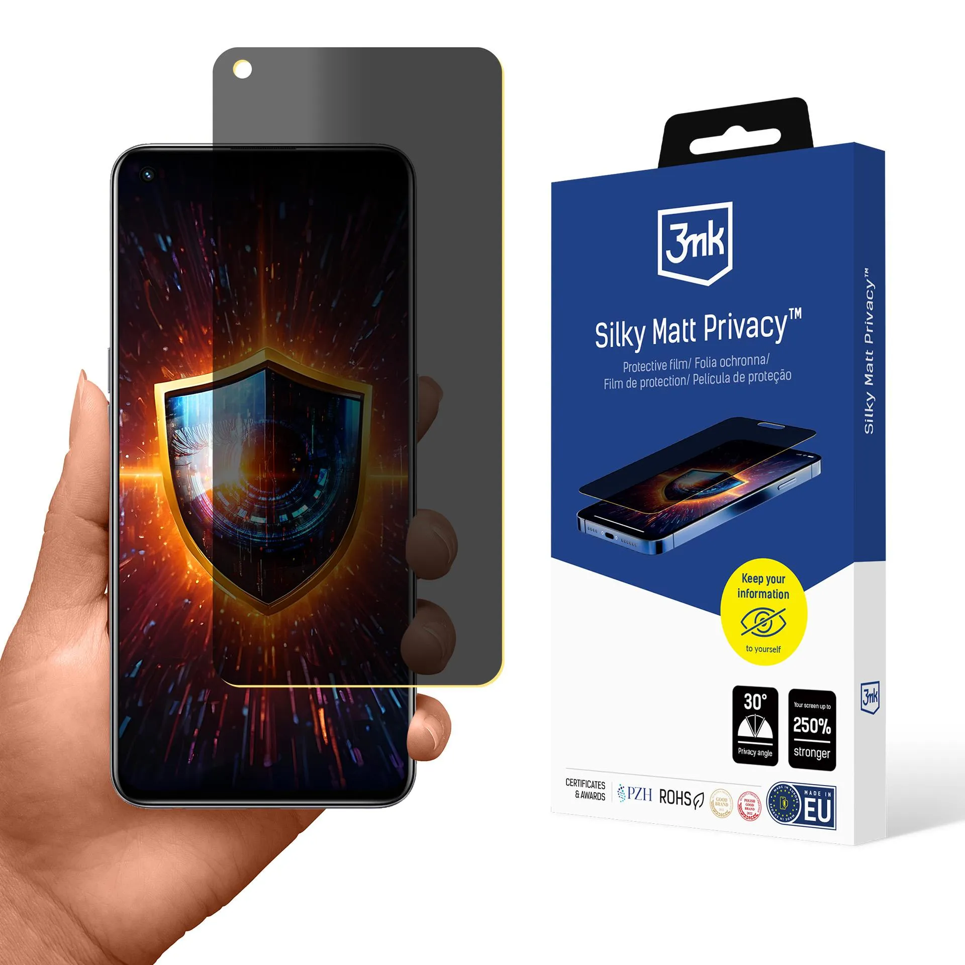 Película de Priveacidade com filtro de privacidade Realme GT Master - 3mk Silky Matt Privacy