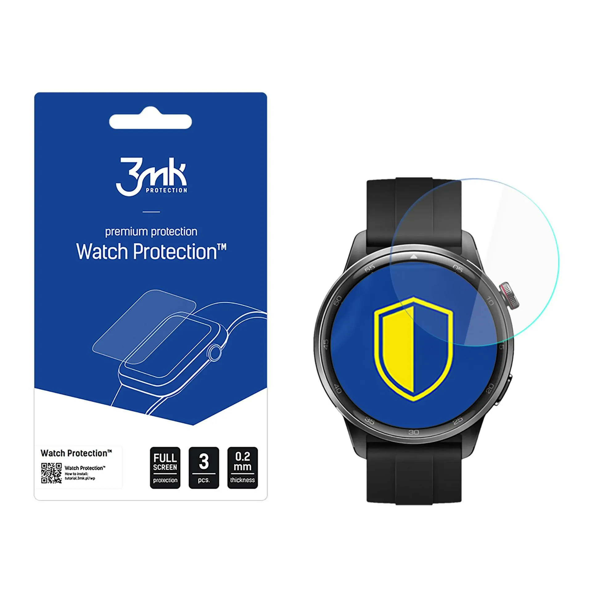 Película de proteç?o para o ecr? do smartwatch Realme Watch S2 - 3mk Watch Protection