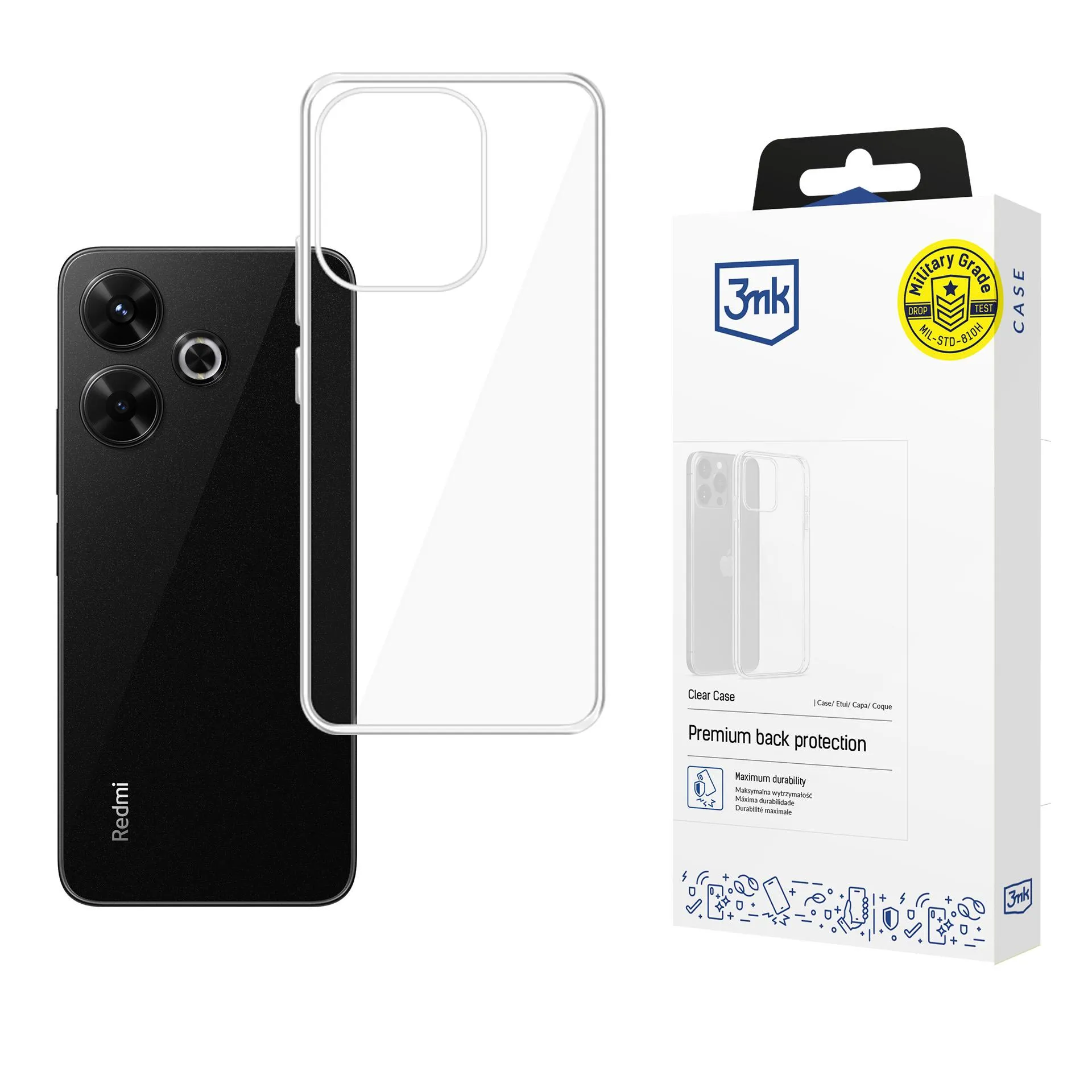 Capa para Redmi 13 4G/5G - 3mk Clear Case