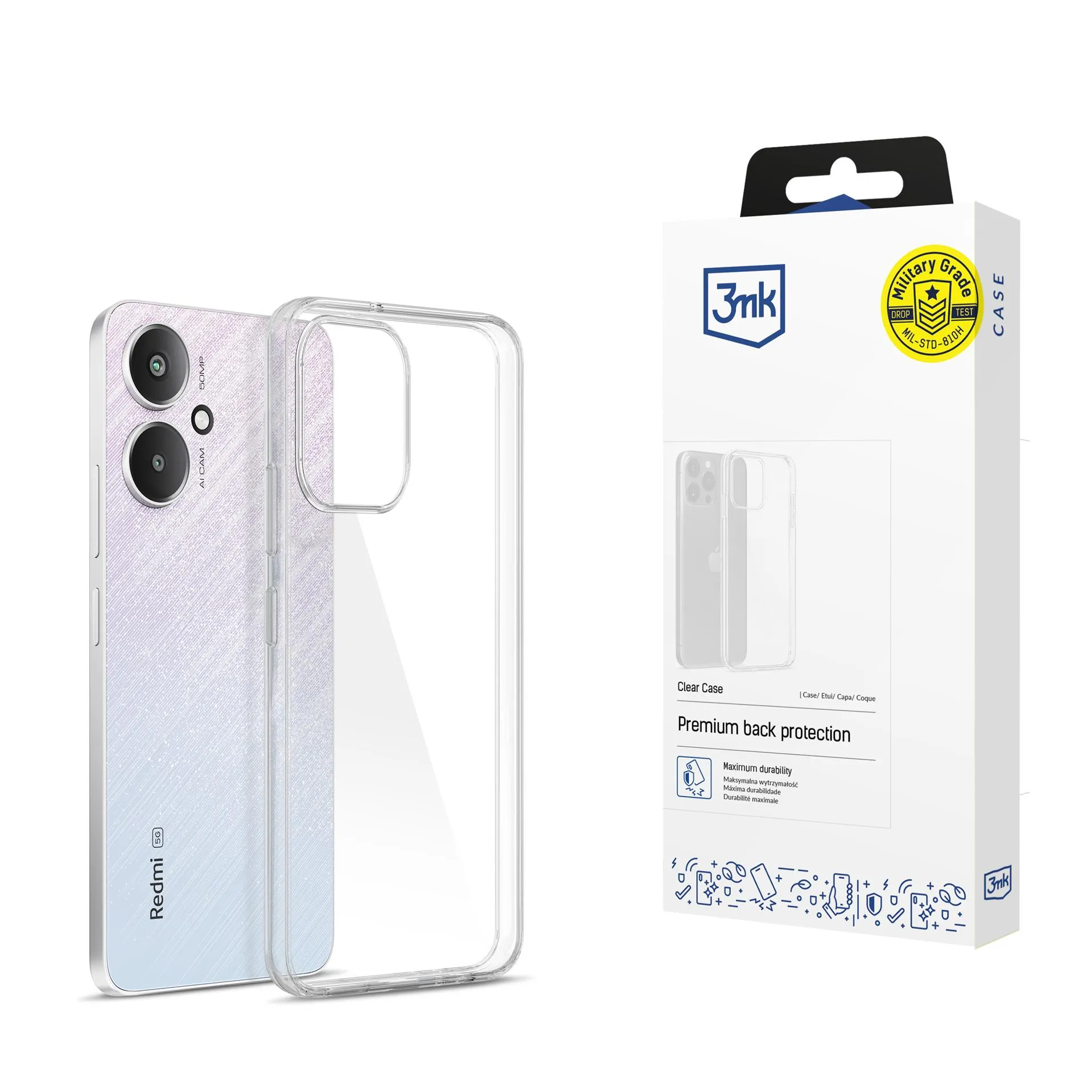 Capa para Redmi 13C 5G - 3mk Clear Case