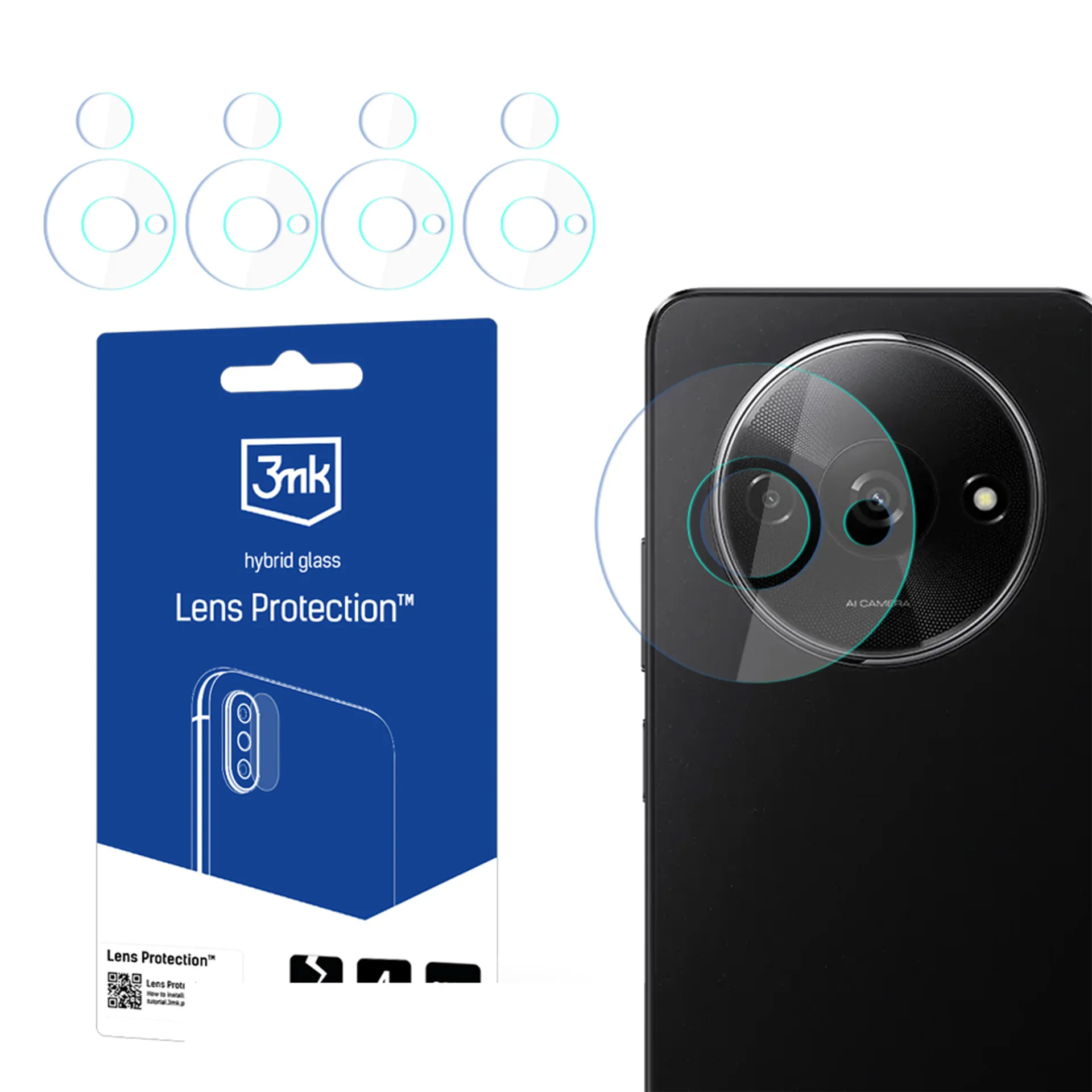 Proteç?o para lentes de câmara Redmi A3 - 3mk Lens Protection