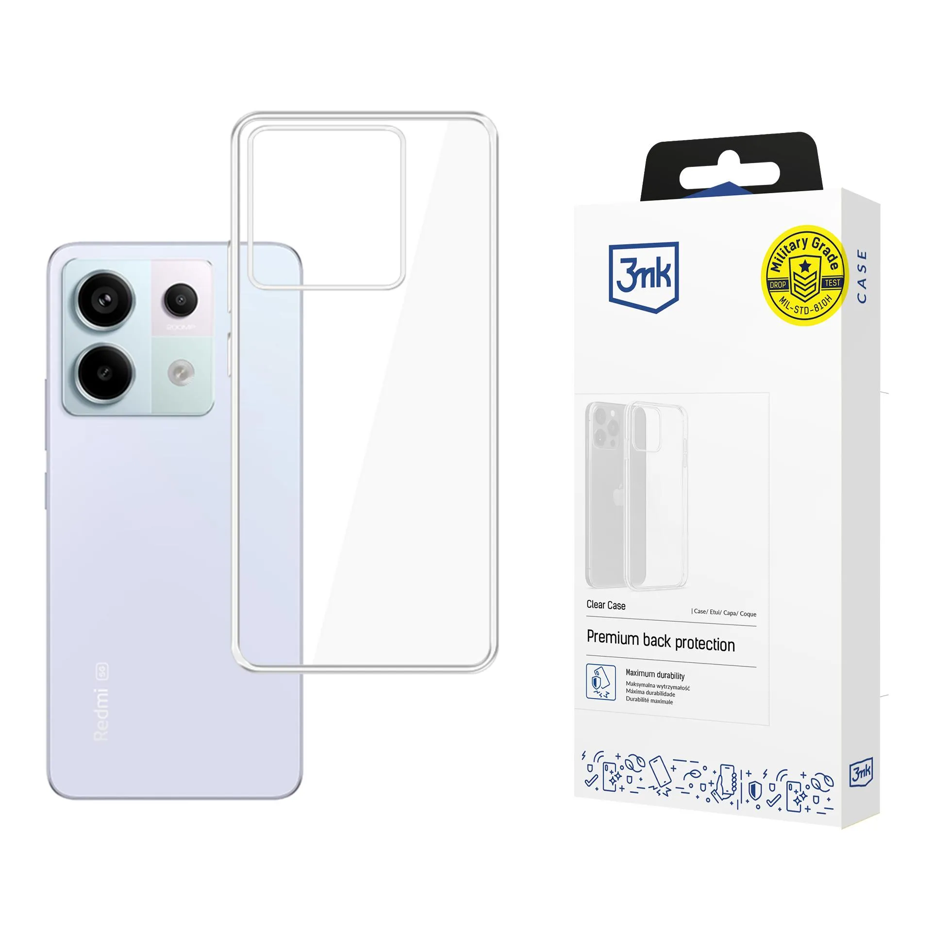 Capa para Xiaomi Redmi Note 13 Pro 5G/POCO X6 5G - 3mk Clear Case