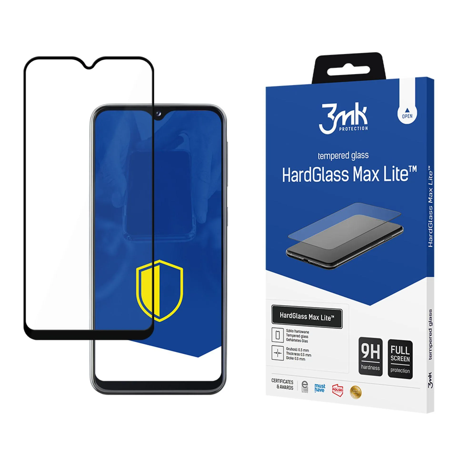 Vidro temperado para Samsung Galaxy A20e - 3mk HardGlass Max Lite