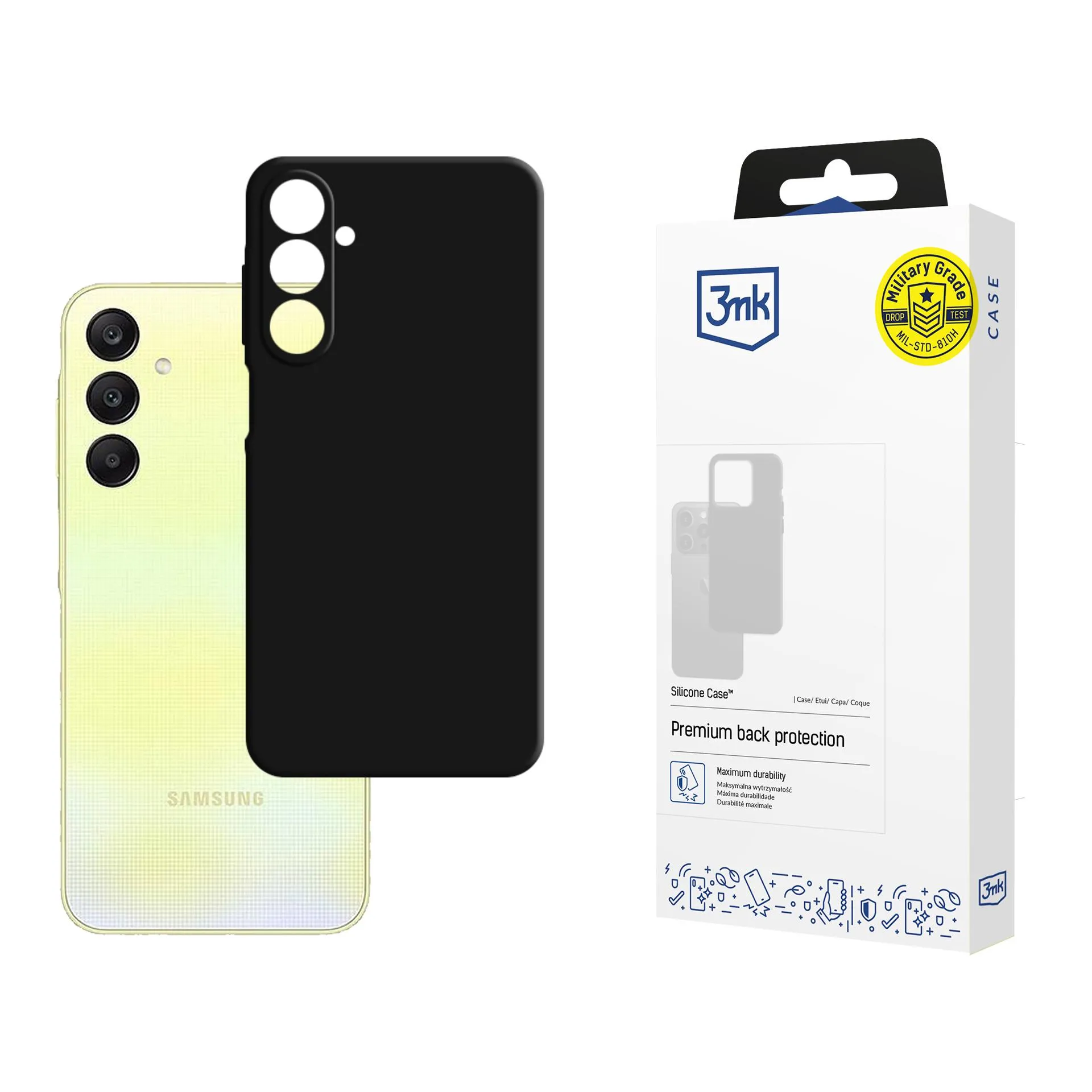 Capa para Samsung Galaxy A26 5G - 3mk Silicone Case Preto