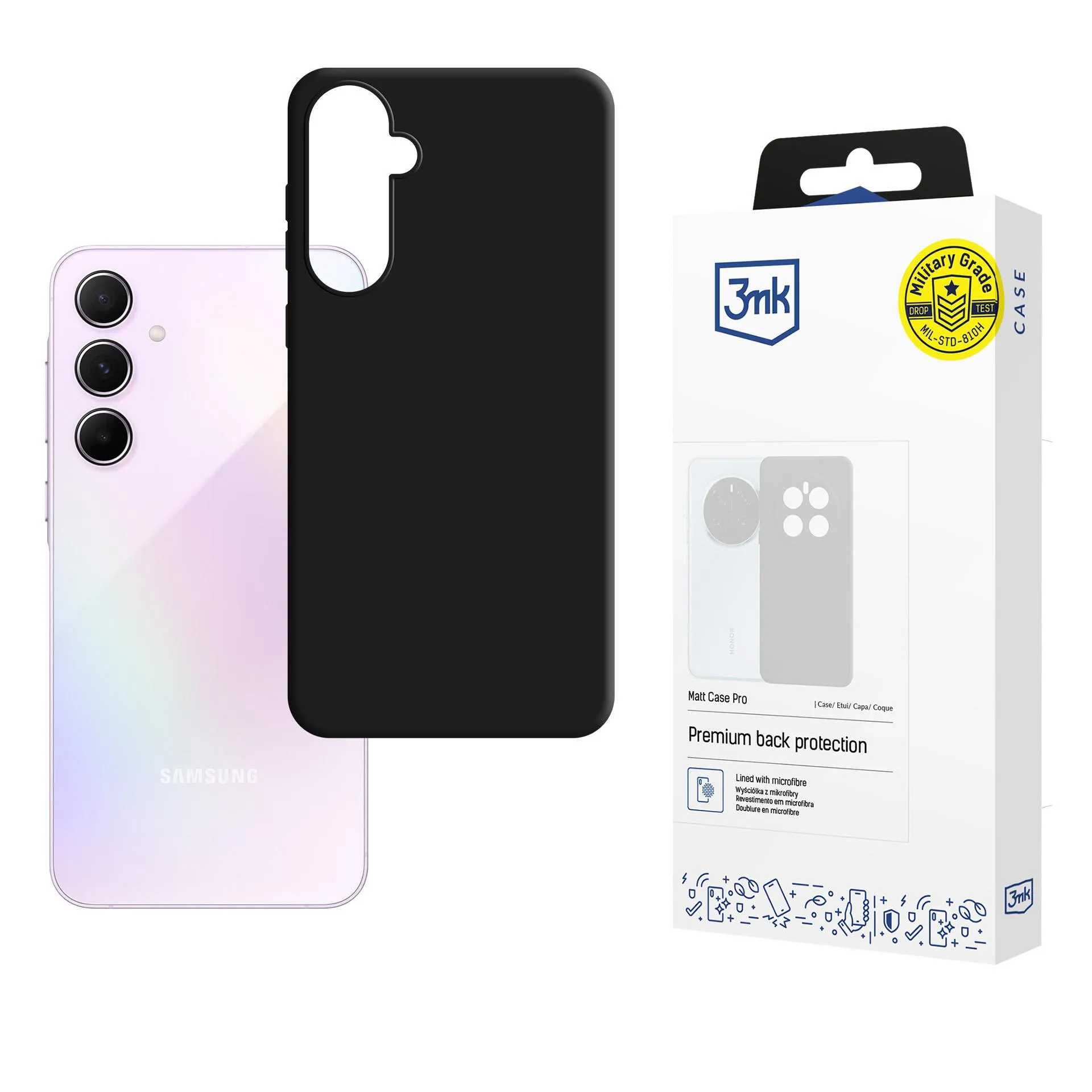 Capa para [modelo] - 3mk Matt Case Black