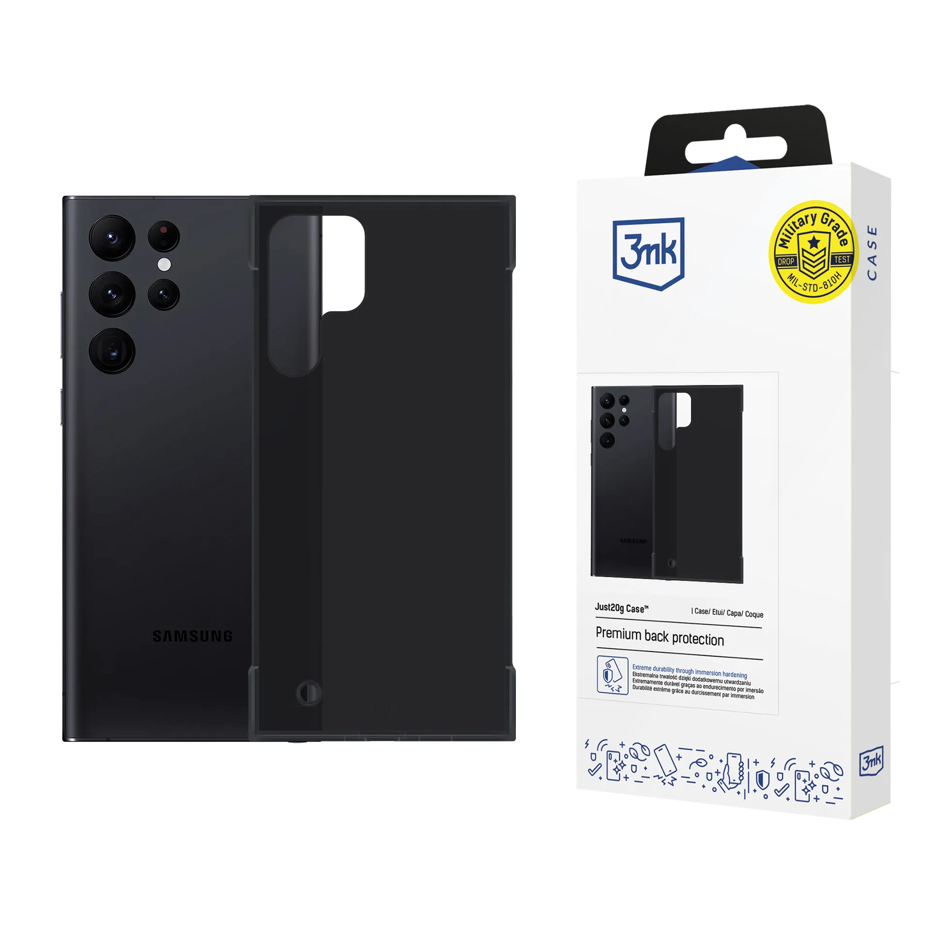 Capa ultraleve para Samsung Galaxy S22 Ultra 5G - 3mk Just20g Matt Case