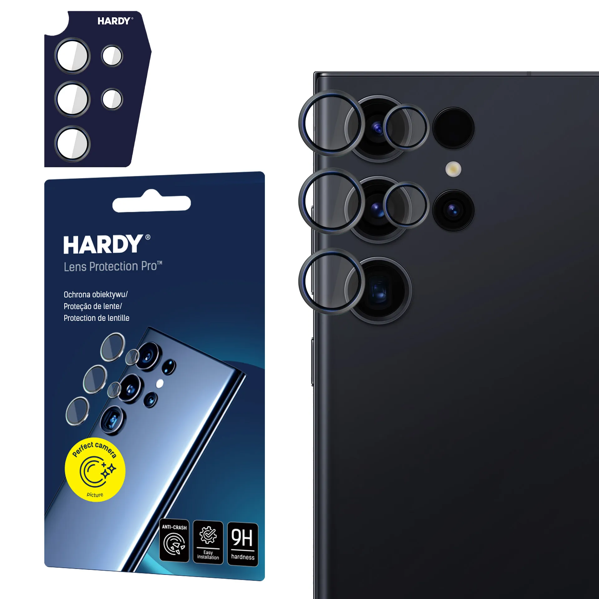 Proteç?o de lente para iPhone 15 Pro - 3mk HARDY Lens Protection Pro
