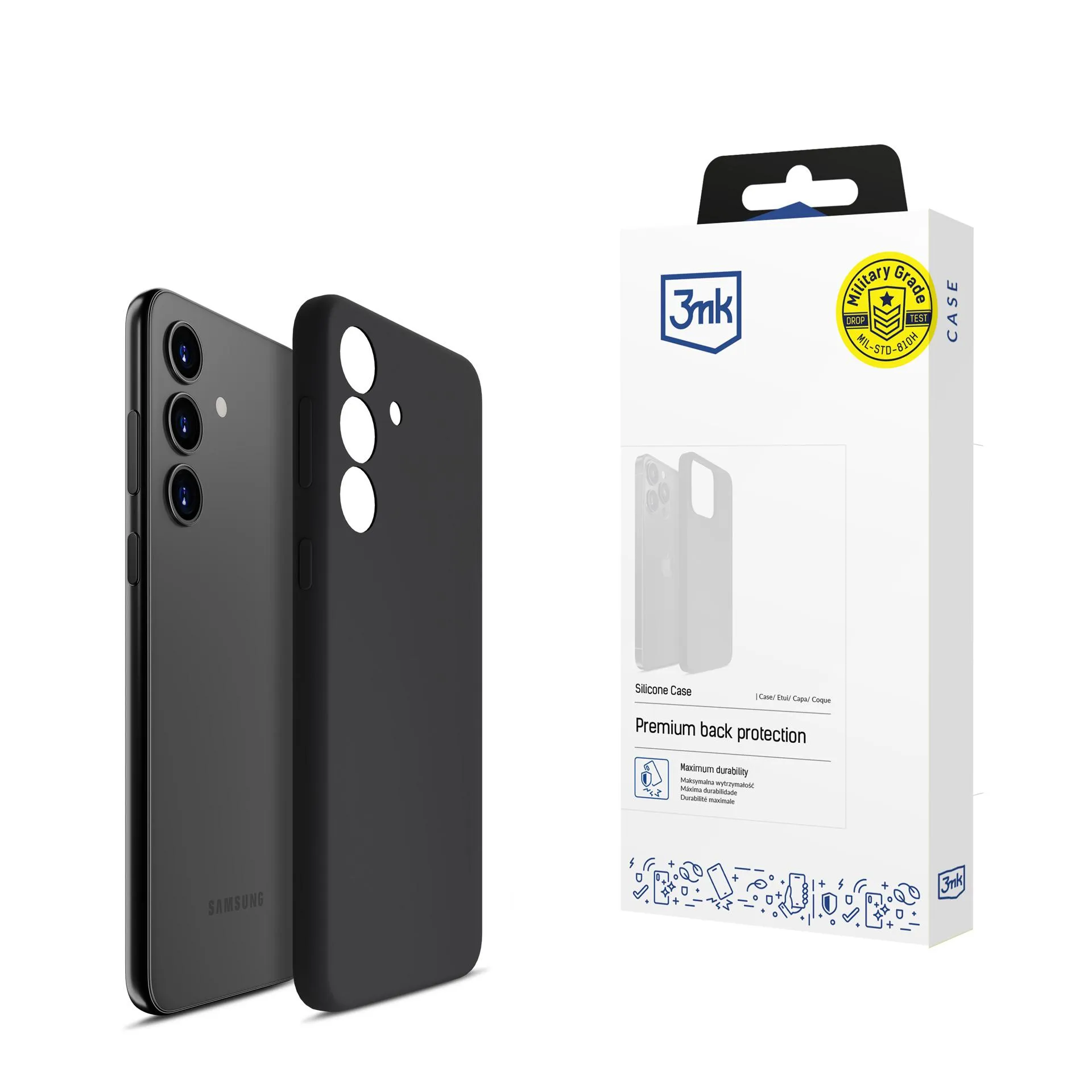 Capa para Samsung Galaxy S24 - 3mk Silicone Case Preto