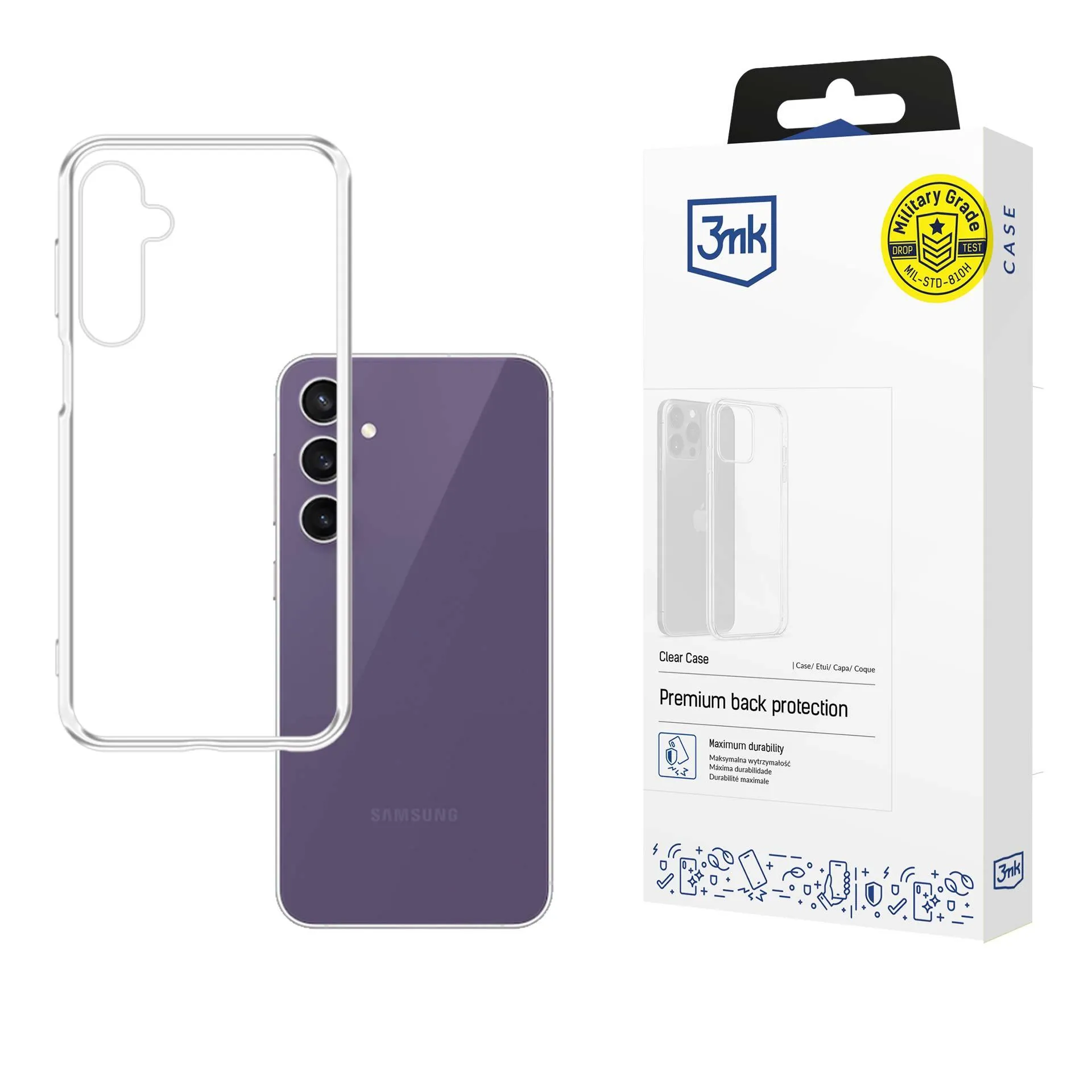 Capa para Samsung Galaxy S24 FE - 3mk Clear Case