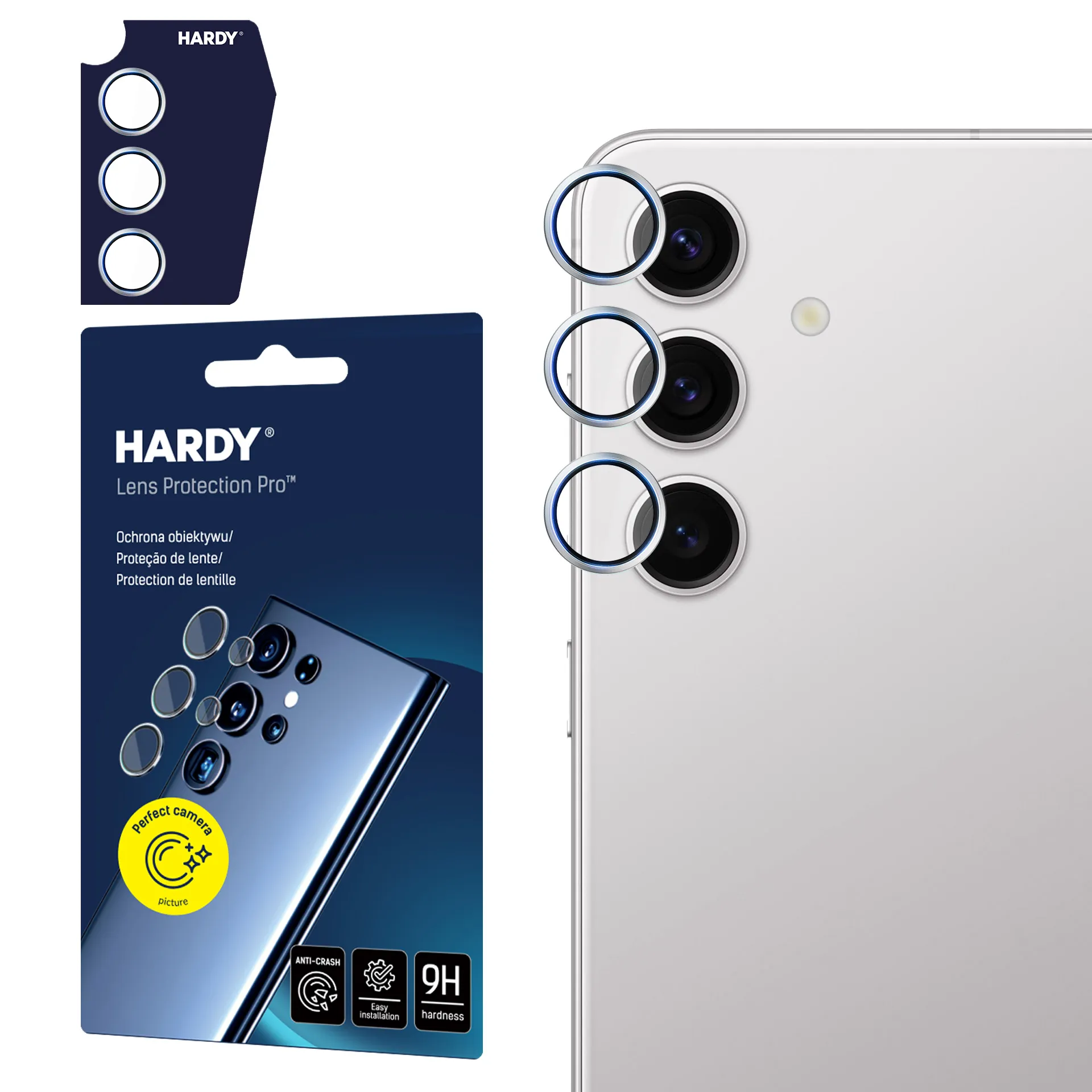Proteç?o de lente para iPhone 15 Pro - 3mk HARDY Lens Protection Pro