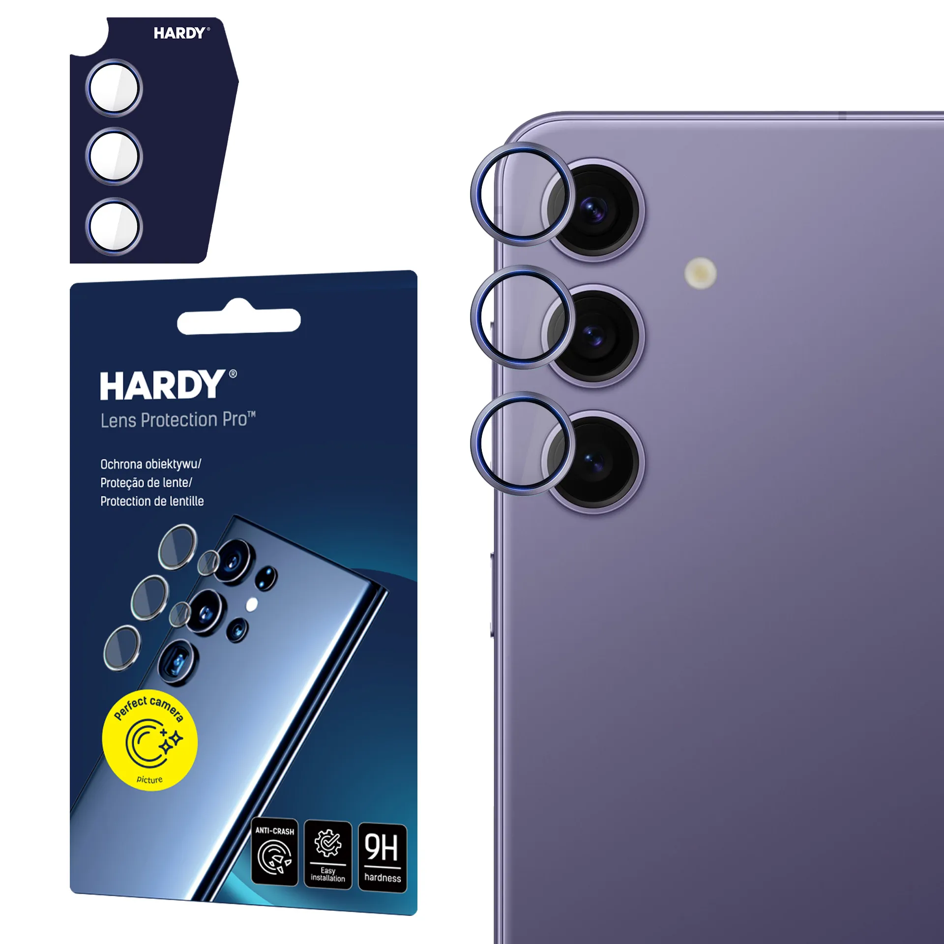Proteç?o de lente para iPhone 15 Pro - 3mk HARDY Lens Protection Pro