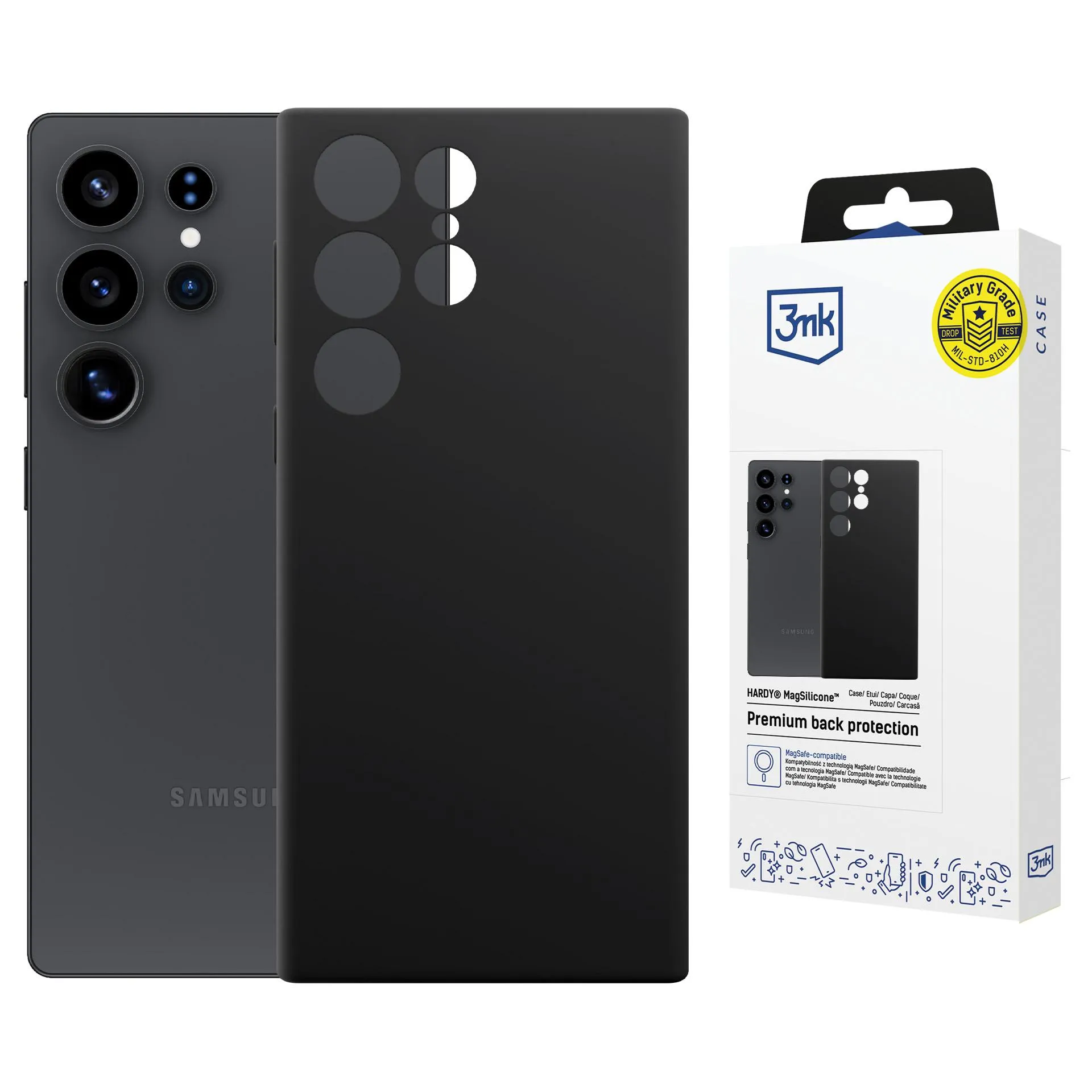 Capa para [modelo] - 3mk Hardy MagSilicone Preto