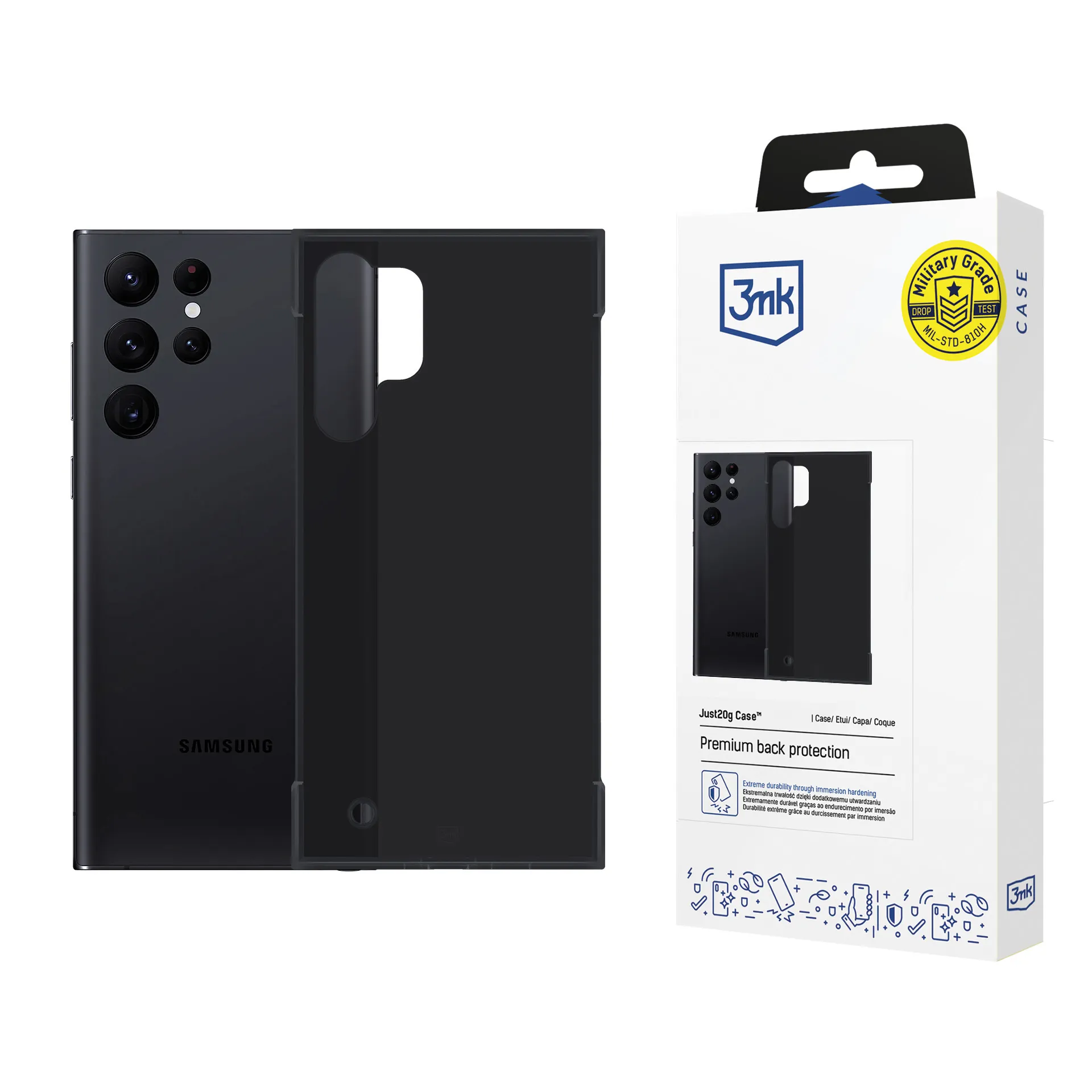 Capa ultraleve para Samsung Galaxy S24 Ultra - 3mk Just20g Matt Case