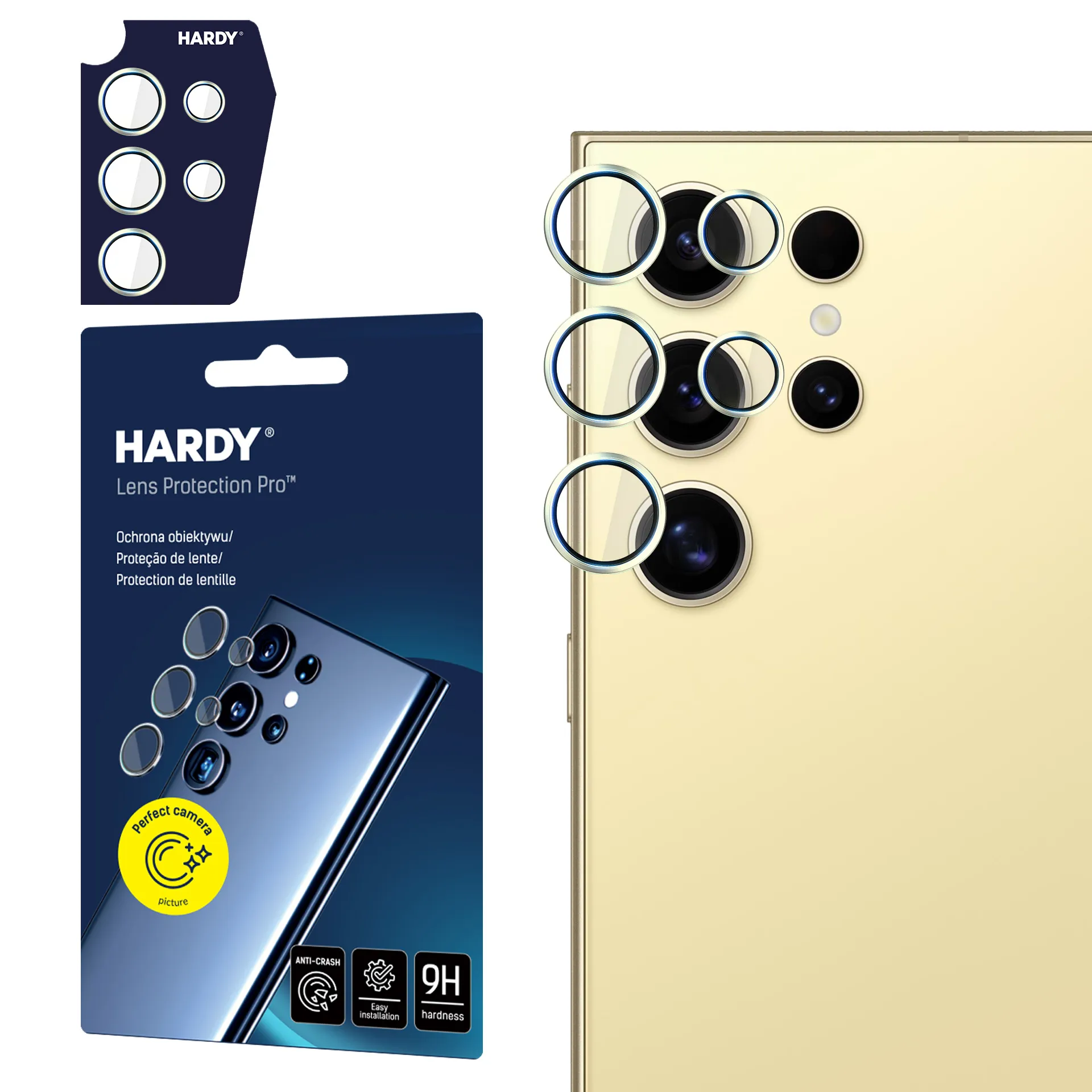 Proteç?o de lente para iPhone 15 Pro - 3mk HARDY Lens Protection Pro