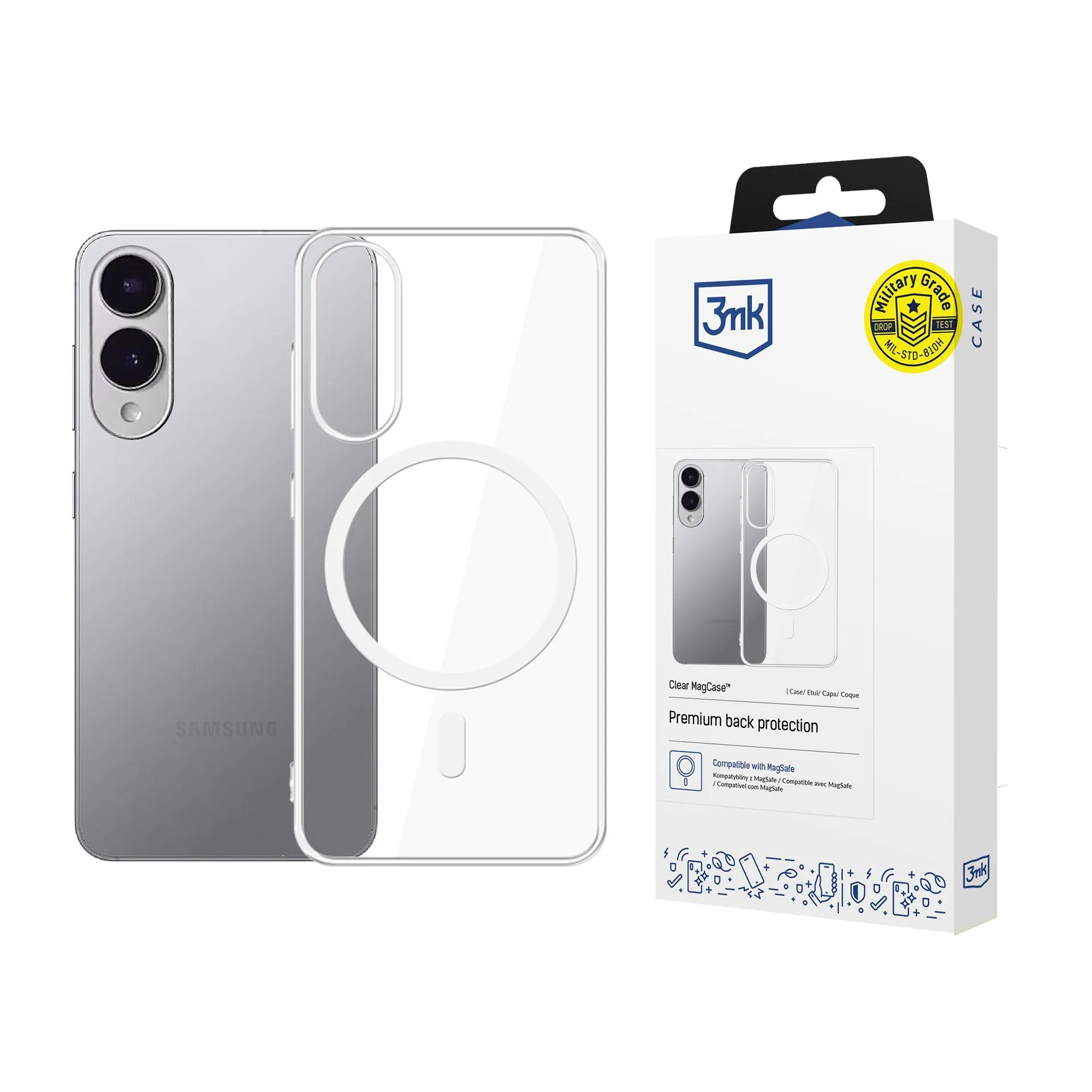 Capa para Samsung Galaxy S25 Edge - 3mk Clear MagCase
