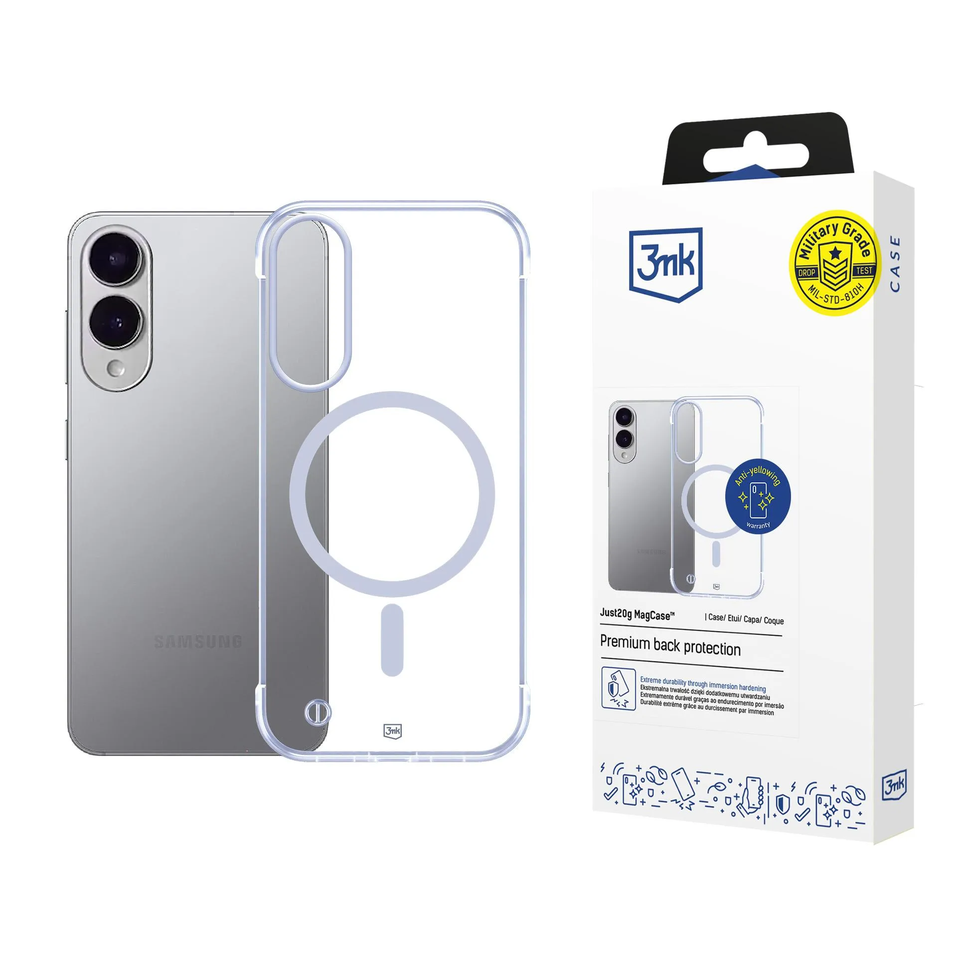 Capa ultraleve para Samsung Galaxy S25 Edge - 3mk Just20g MagCase™