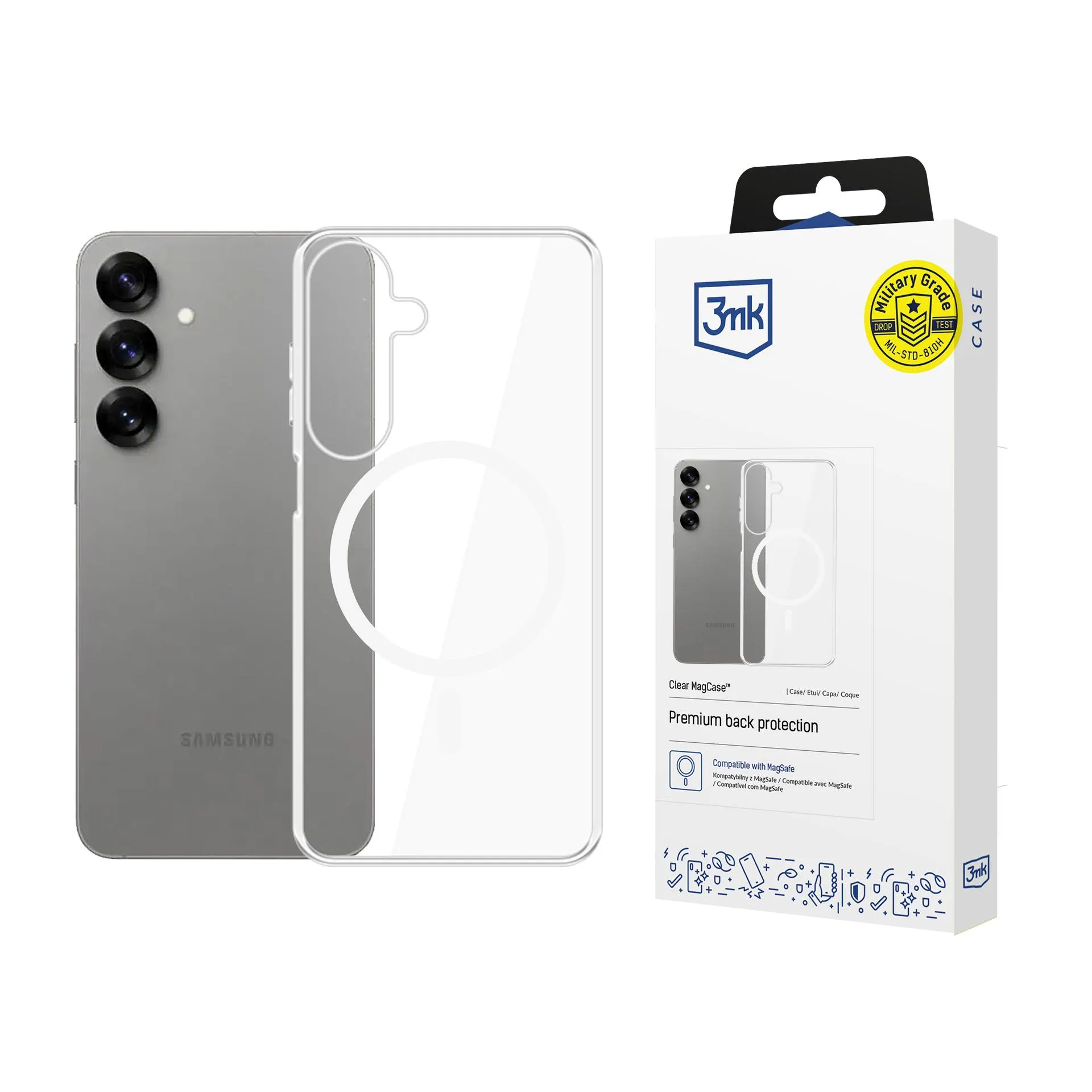 Capa para Samsung Galaxy S25+ - 3mk Clear MagCase