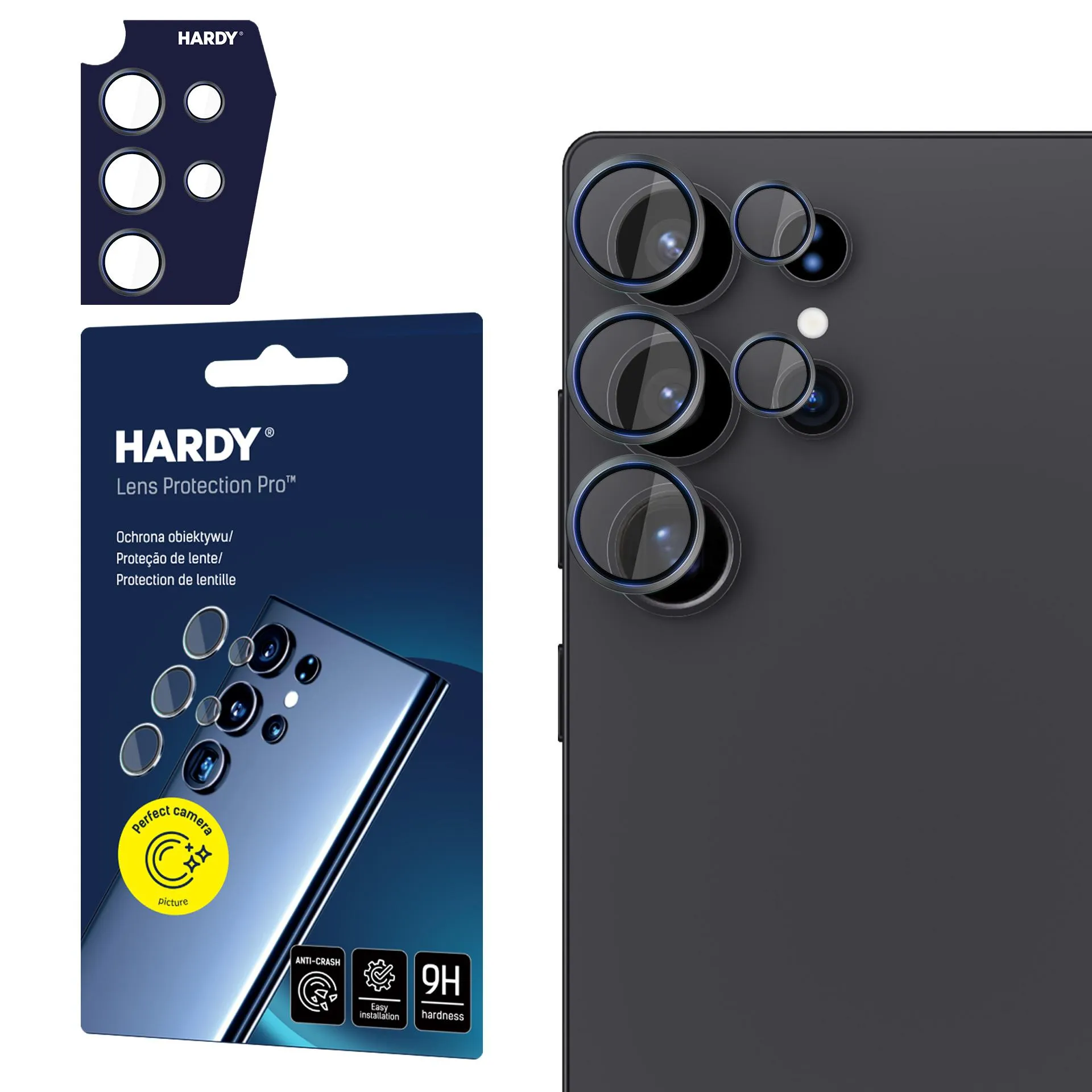 Proteç?o de lente para iPhone 15 Pro - 3mk HARDY Lens Protection Pro