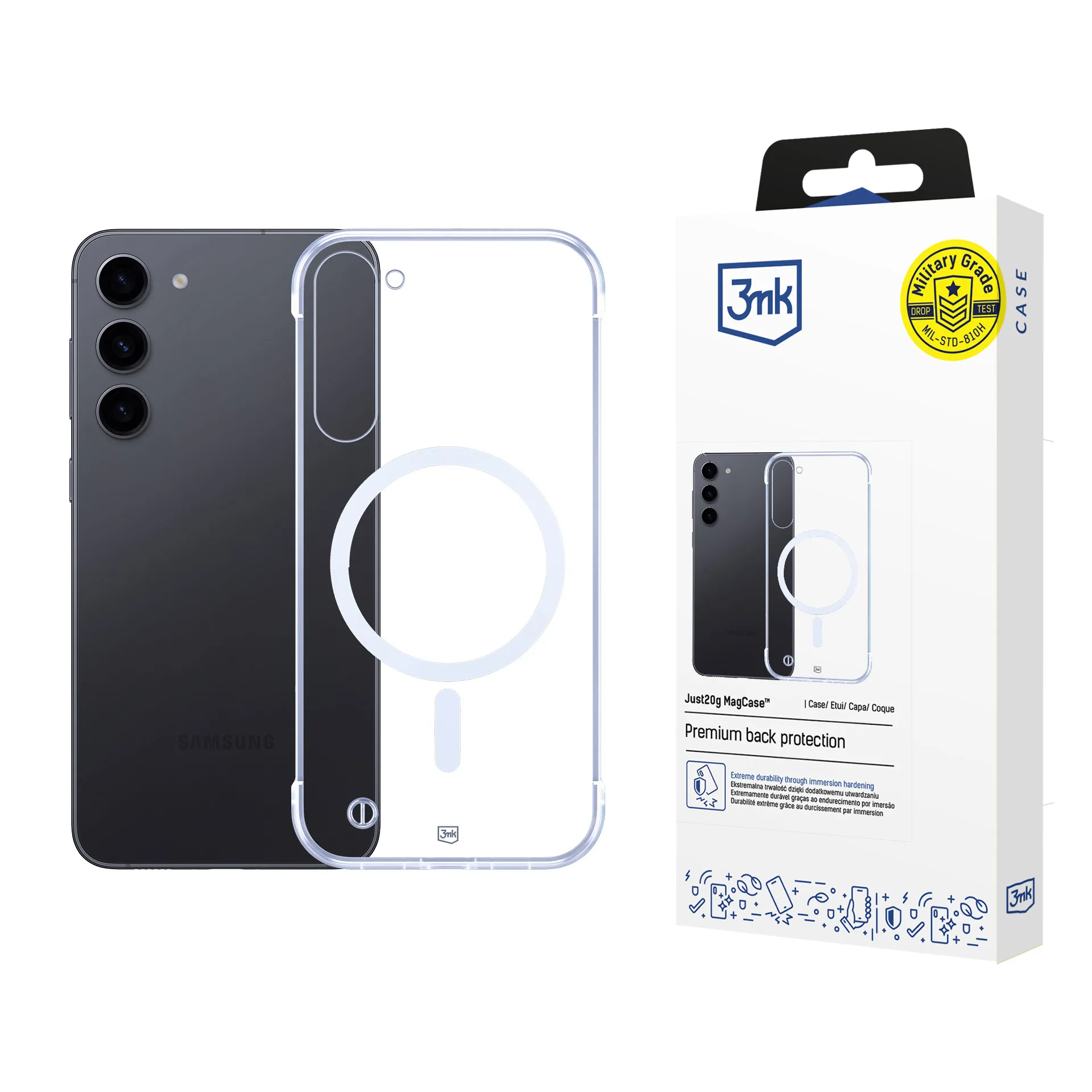 Capa ultraleve para Samsung Galaxy S23+ - 3mk Just20g MagCase™