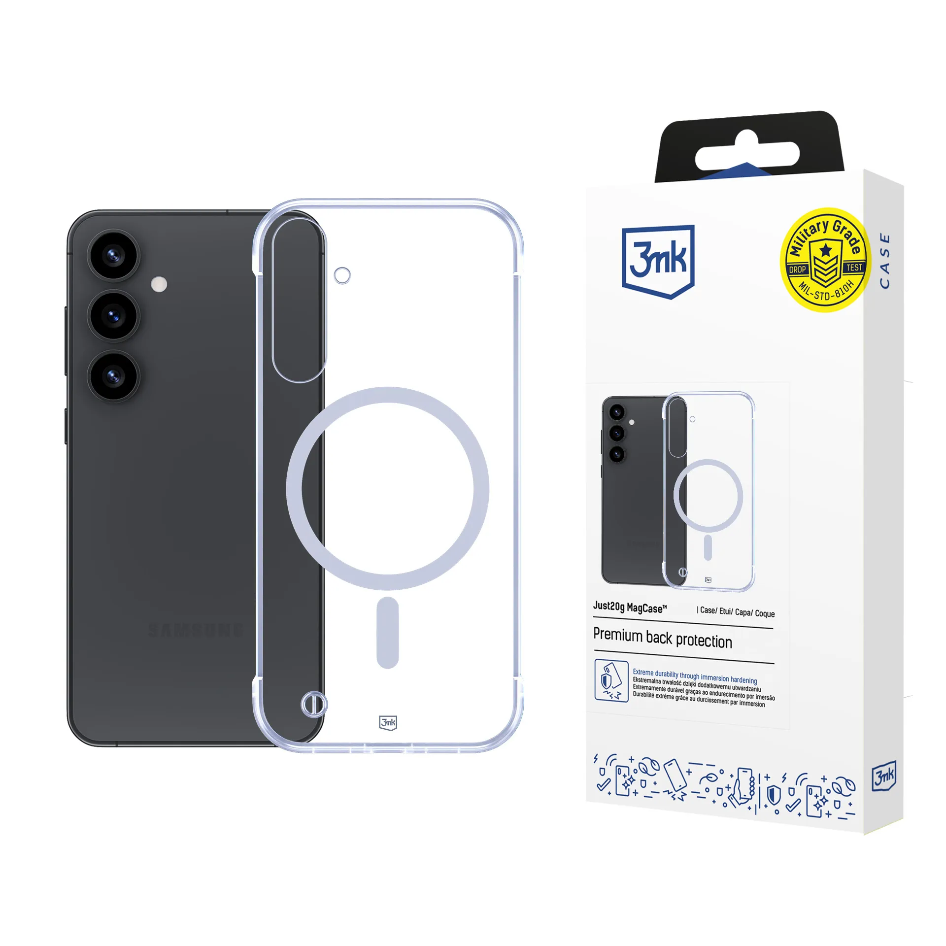 Capa ultraleve para Samsung Galaxy S25 - 3mk Just20g MagCase™