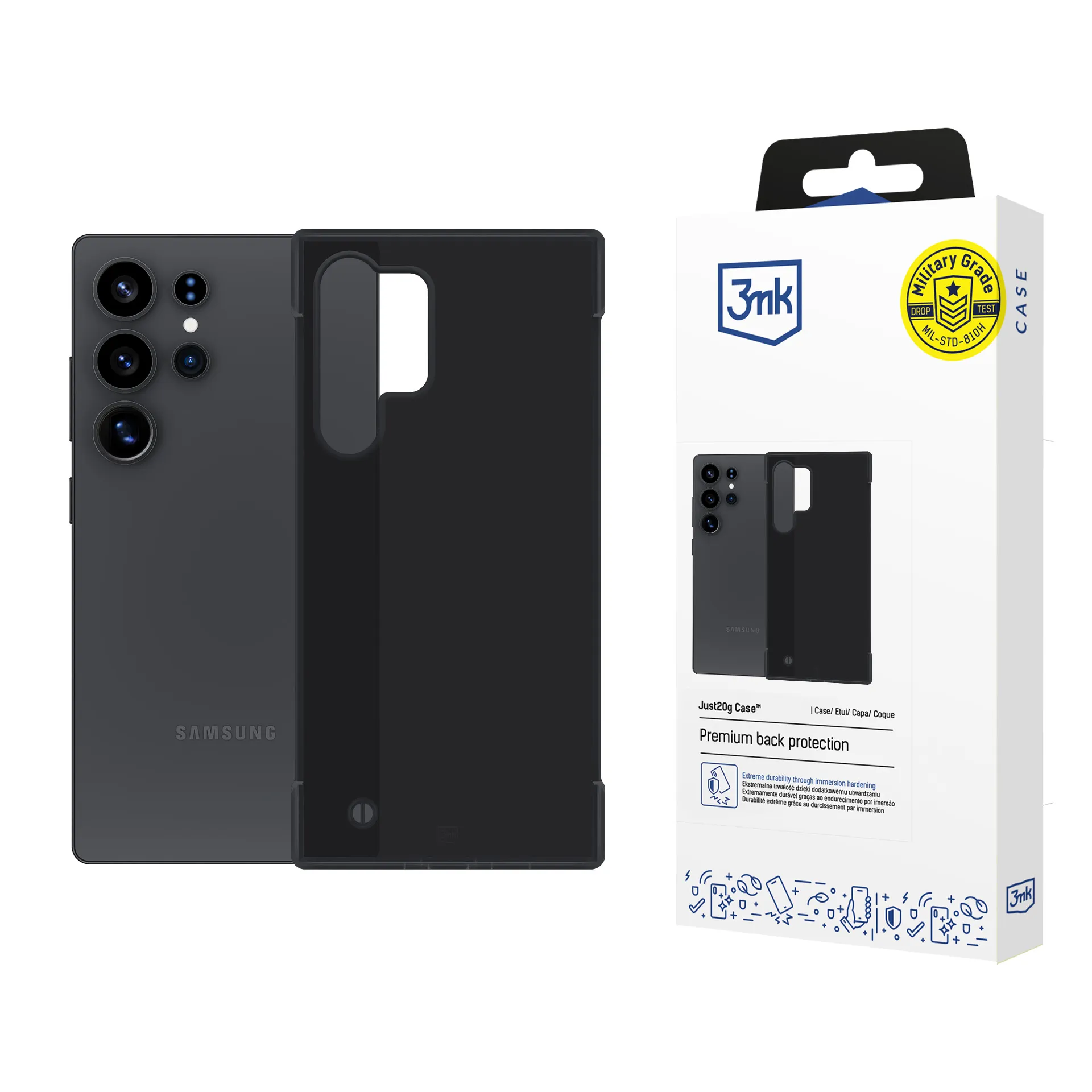 Capa ultraleve para Samsung Galaxy S25 Ultra - 3mk Just20g Matt Case