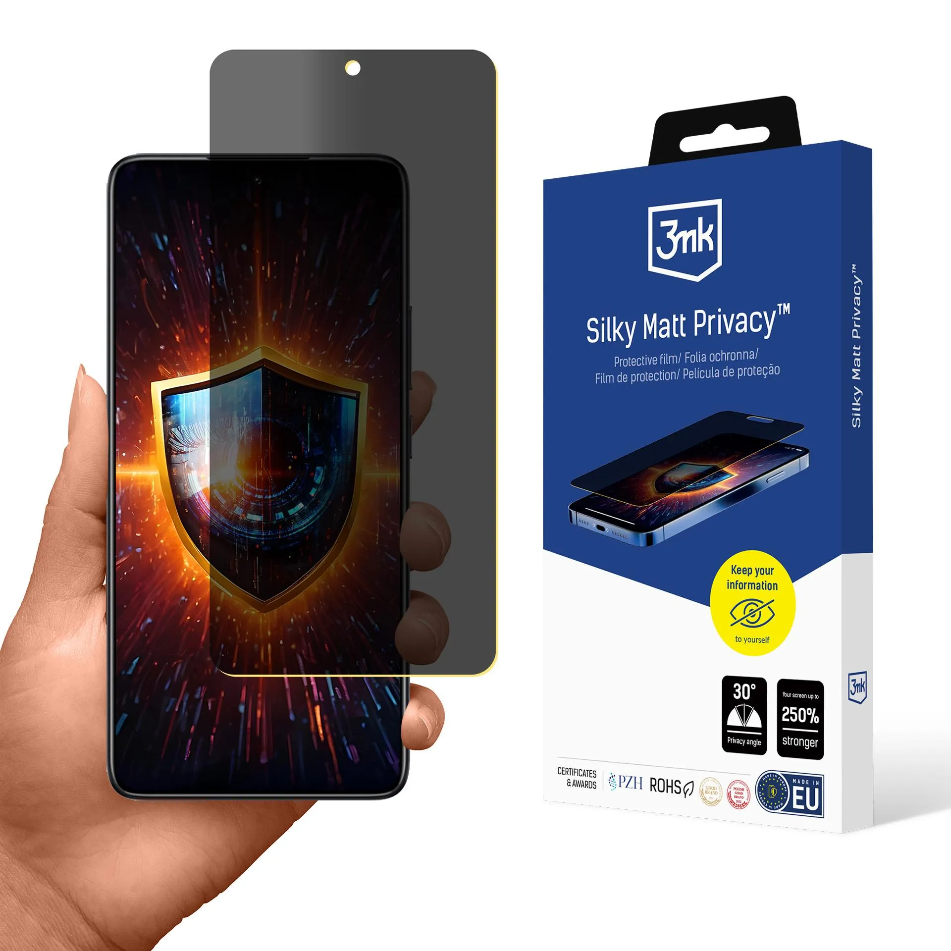 Película de Priveacidade com filtro de privacidade Xiaomi 14T - 3mk Silky Matt Privacy