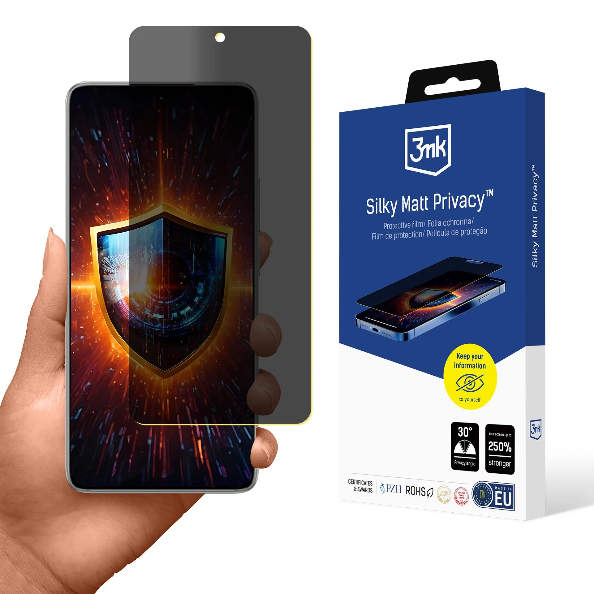 Película de Priveacidade com filtro de privacidade Xiaomi 14T Pro - 3mk Silky Matt Privacy