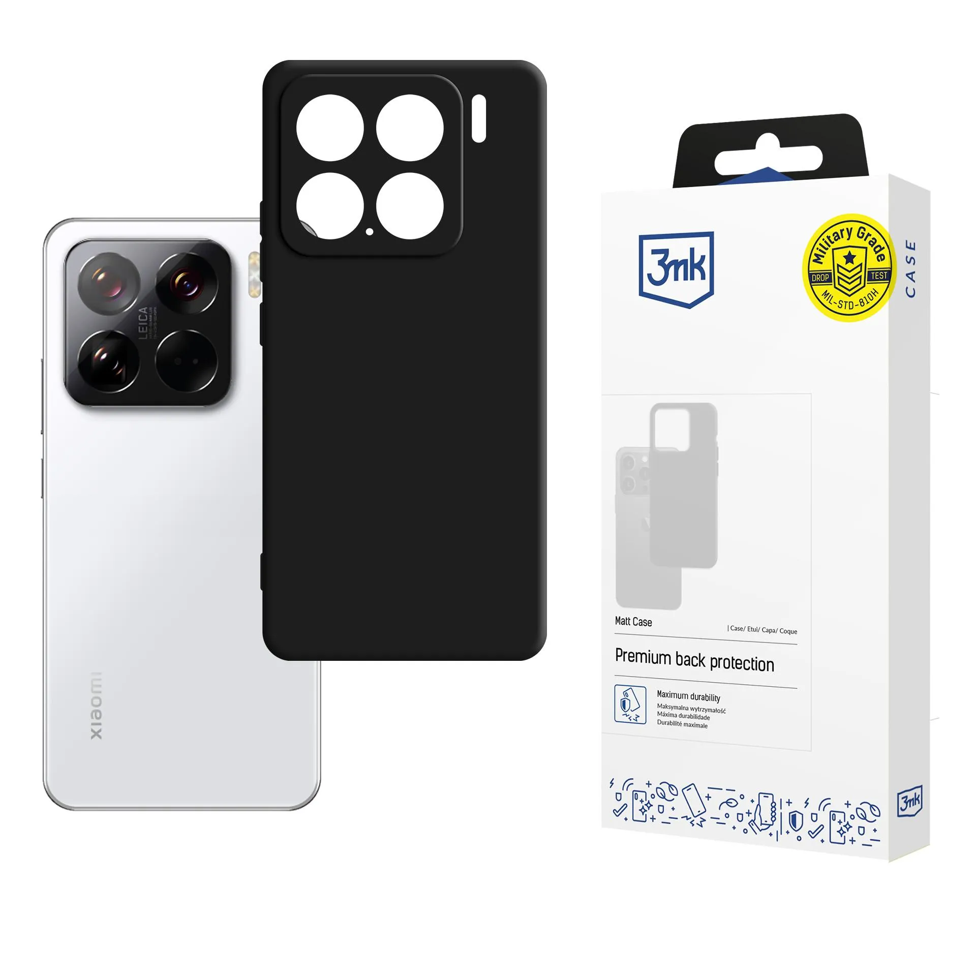 Capa para Xiaomi 15 - 3mk Matt Case Preto